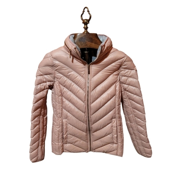 MICHAEL Michael Kors Jackets & Blazers - Michael Michael Kors Packable Down Jacket with Hidden Hood Blush Pink Size Small